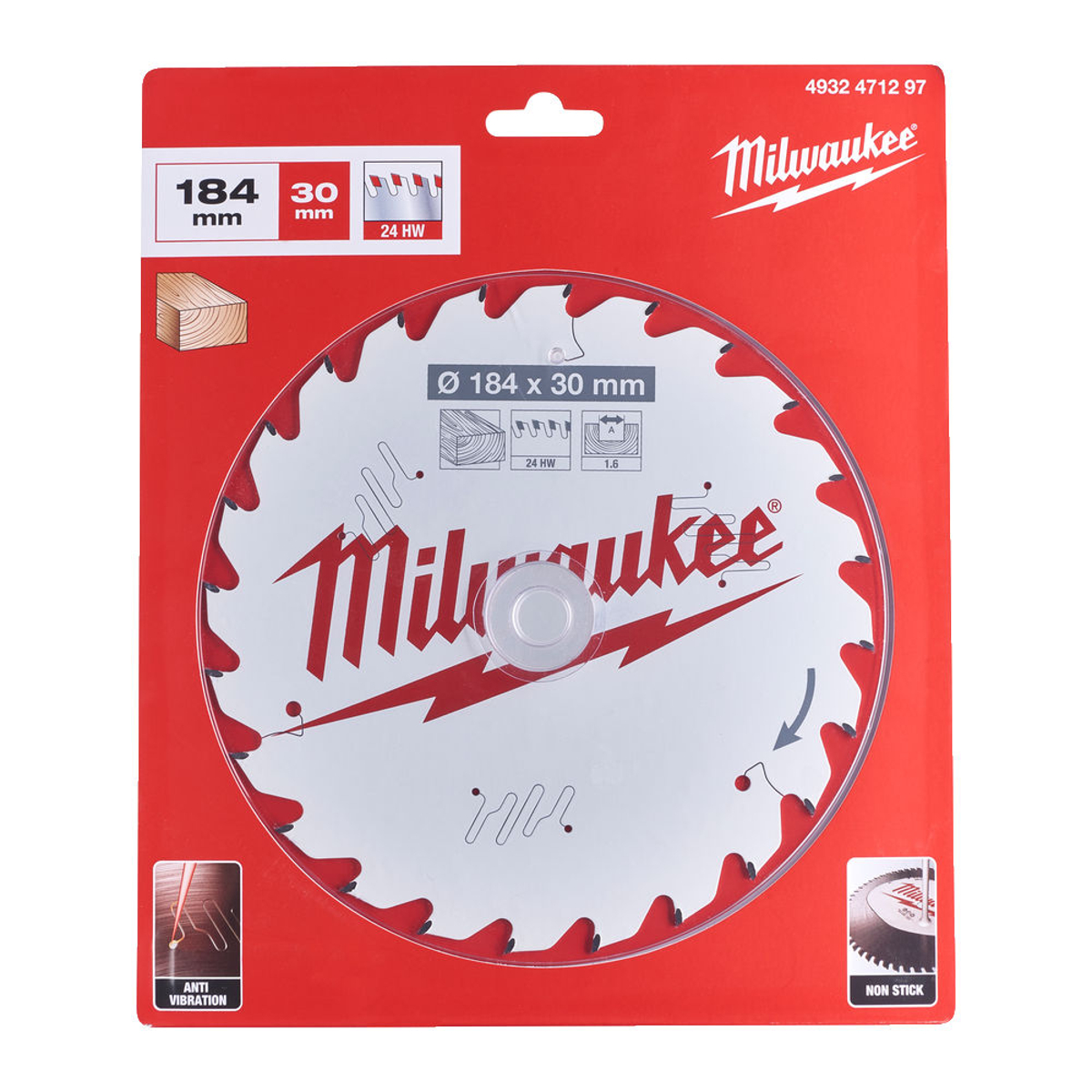 Milwaukee 180 X 30 X 24T 1.6mm Thin Circular Saw Blade